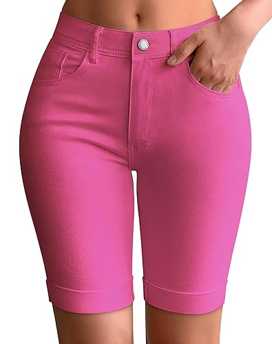 Roswear Womens Mid Rise Jean Shorts