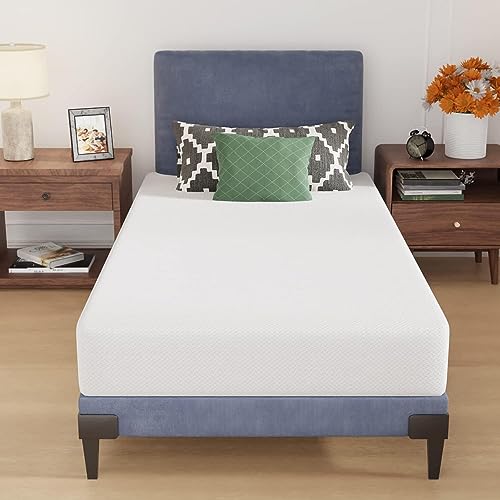 Base Foam Mattress 8 inch Mattress, CertiPUR-US Certified,Breathable Bed Mattress for Cooler Sleep Supportive & Pressure Relief,Removable Soft Cover,White Twin - White - Twin - 8 IN