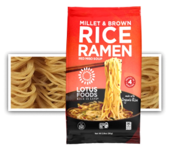 Lotus Foods Millet & Brown Rice Ramen With Miso Soup, Gluten-Free, 2.8 Oz (Pack Of 10) - Millet & Brown Rice 2.8 Ounce (Pack of 10)