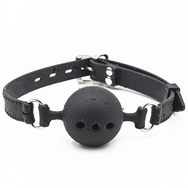 CLROY® Breathable Black Silicone Sex Ball Gag, BDSM Restraints Sex Toys Bondage Gag for Sex (Color-4)