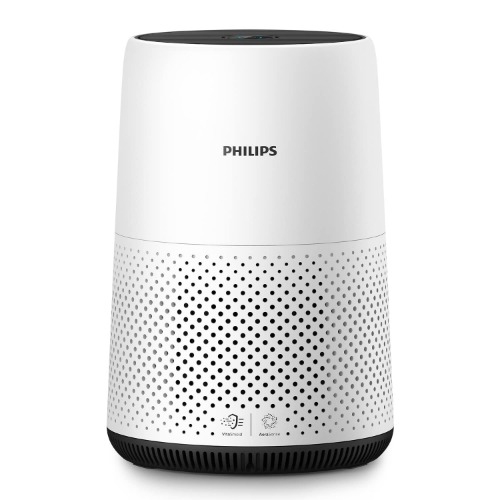 Philips Luftreiniger 800 Serie-Reinigt Räume bis 49 m² – Zweilagiger Filter entfernt 99,5 % der Partikel - Ultraleise und niedriger Energieverbrauch AC0820/10 - Luftreiniger 800 weiß