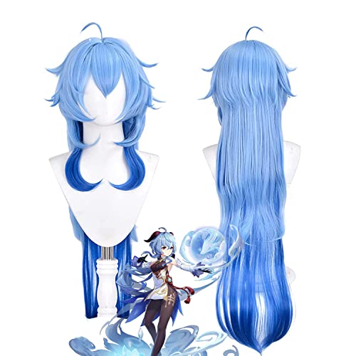 Lshpresx Ganyu Perücke Cosplay Kostüm Perücken Spiel Synthetisches Haar mit kostenloser Perückenkappe - Ganyu