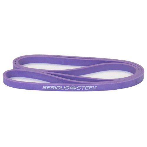Serious Steel Fitness 32" Resistance Training Bands (Portable Exercise Band System Training Bands- Great for Individuals Under 70" Tall) - #1 Purple (5-35 lbs.)