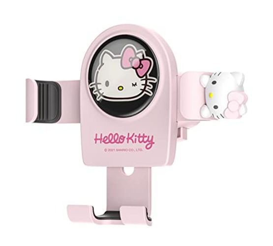 WIEEZN Cute Phone Mount for Car, Pink Cat Air Vent Clip Car Phone Holder Mount Fit for All Cell Phone, Pretty Car Accessories for Women and Girls - Pink-1