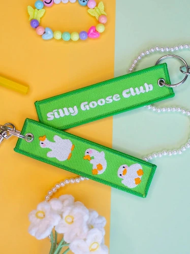 Silly Goose Club Embroidered Tag