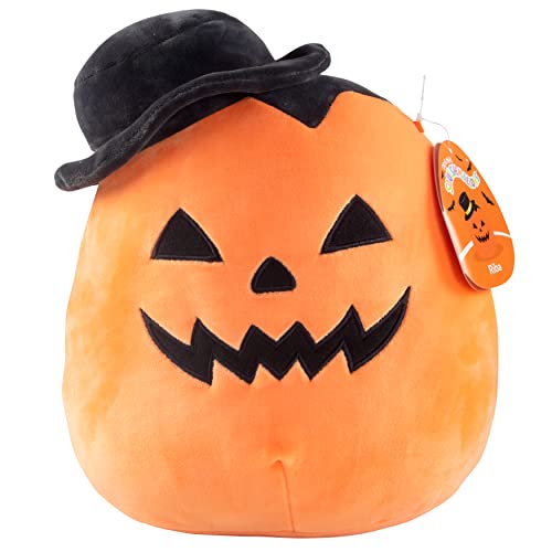 Squishmallows 10" Pumpkin with Hat - Official Kellytoy Halloween Plush - Cute and Soft Stuffed Animal Toy - Great Gift for Kids