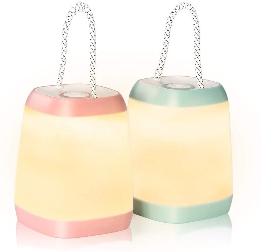 HOKOILN LED Camping Light 2 Pack Portable LED Tent Lantern 3 Modes for Backpacking Camping Hiking Emergency Light Battery Powered Lamp for Outdoor and Indoor - 