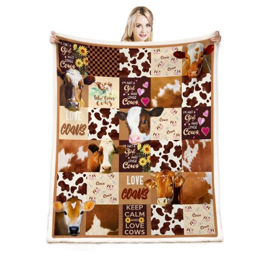Cow Print Blanket Cow Decor Bedding Throw Blanket Gifts for Girl Women Christmas Birthday Valentine's Day Soft Cute Farm Animal Print Cow Blanket Gifts (50"x 60")