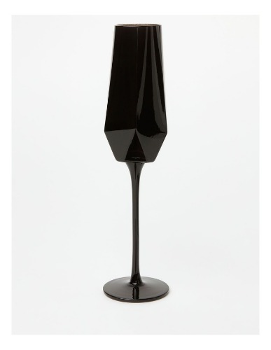 Vue Geo Champagne Glass Set of 4 in Black  | eBay