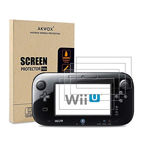  Screen Protector for Nintendo Wii U Gamepad, Akwox Ultra Clear HD Screen Protective Filter for Nintendo Wii U Gamepad with Anti-Bubble and Anti-Fingerprint