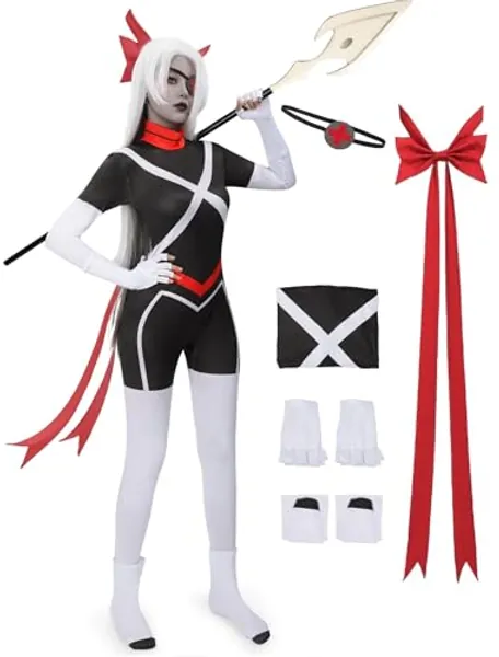 C-ZOFEK Women US Size Vaggie Cosplay Cosume with Bodysuit Eye Masks Full Set Outfits