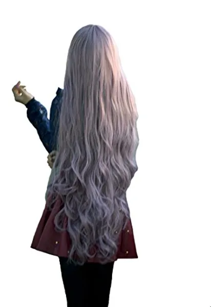 S-SSOY 75cm/29.5" Wigs Long Straight Cosplay Halloween No Bangs Wig for Women