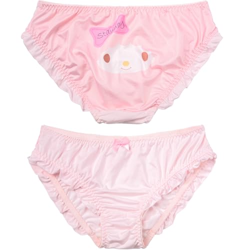 Kincongi Kawaii Women's Underwear, Hipster Panties for Women, Soft Breathable Briefs for Teens Girls Fashion 1-Pack - Pink - Small-Medium