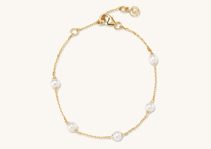 Mejuri Mini Pearl Satellite Bracelet