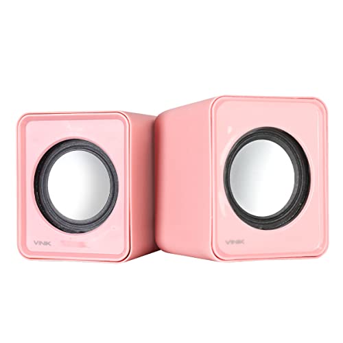 USB 2.0 Sound Box 5V 2X 1W with Pink Volume Controller – VS-01R – VINIK