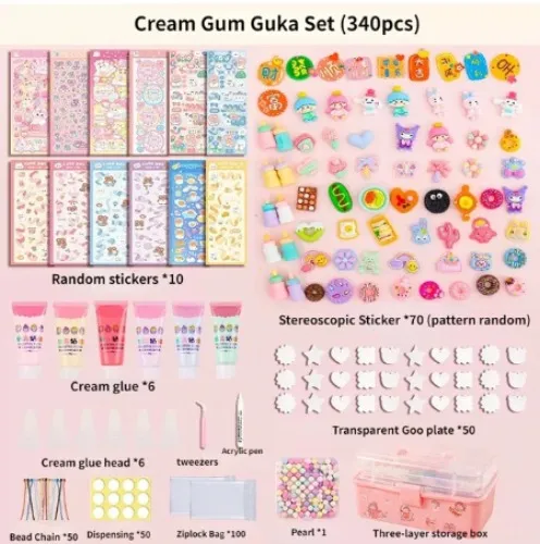 Kawaii Cream Guka Sticker Set Stickers diy Materials Pack