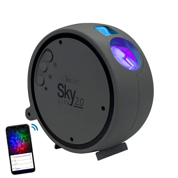 BlissLights Sky Lite 2.0 - RGB LED Laser Star Projector, Galaxy Lighting, Nebula Lamp (Blue Stars, Smart App) - 
