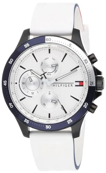 Tommy Hilfiger Analogue Multifunction Quartz Watch for Men with Stainless Steel or Silicone Bracelet