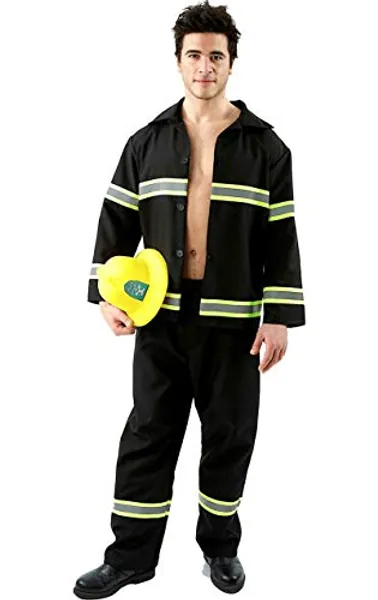 ORION COSTUMES Men's Fireman Stag Do Fire Fighter Uniform Funny Fancy Dress Costume
