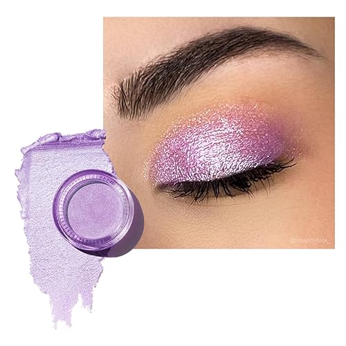 Oulac Purple Glitter Cream Eyeshadow also as Highlighter, Large Capacity with Moisturizing Smooth Formula. Highly Pigmented Shimmer Eye Makeup.Waterproof,0.42 oz.(04) - Vibrancy (04)