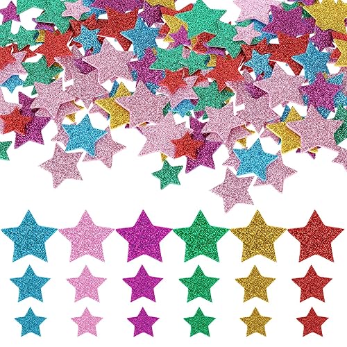 270 PCS Self Adhesive Holographic Small Star Stickers Glitter Foam Stickers Decals for Crafts Star Foam Stickers Wall Stickers for Scrapbooks Greeting Cards Home Birthday Party Graduation Decoration