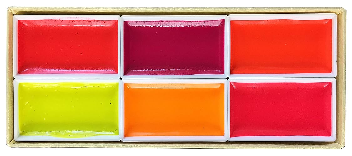 Kissho Paint for Japanese Painting Horn Face Color Lumi Accent Colors 6 Colors - Lumi Accent Colors in 6 Colors - Single Item