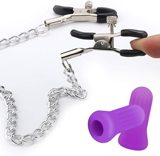 New Adjustable Metal Nipple Clamps Non-Piercing Adjustable Metal Nipple Clamps On Nipple Rings Decorative Clip for Clothing Accessories On Nipple Rings Decorative ny773, Silver