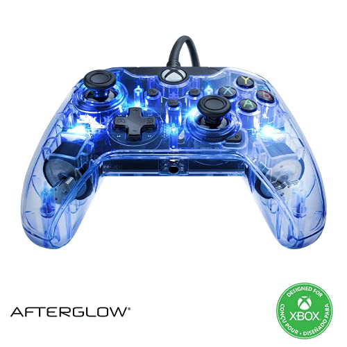 Afterglow LED Wired Game Controller - RGB Hue Color Lights - USB Connector - Audio Controls - Dual Vibration Gamepad- Xbox Series X|S, Xbox One, PC - Xbox Series X|S