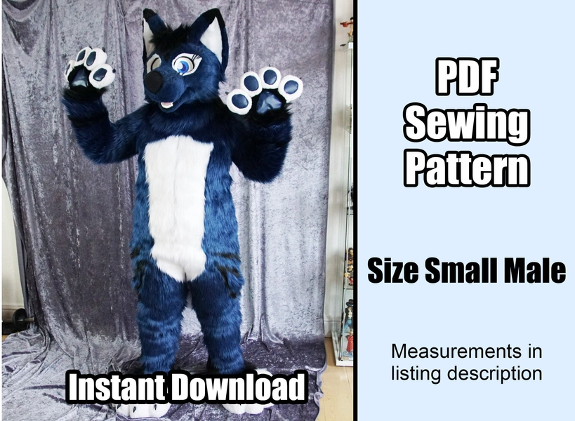 DIGITAL Plantigrade Bodysuit Pattern for Fursuits - PDF Download