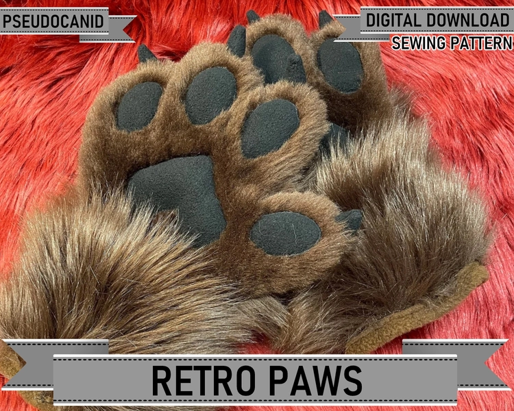 Easy Retro Hand Paw Basic/Simple Pattern (Digital PDF/Tutorial, A4/ANSI Letter)