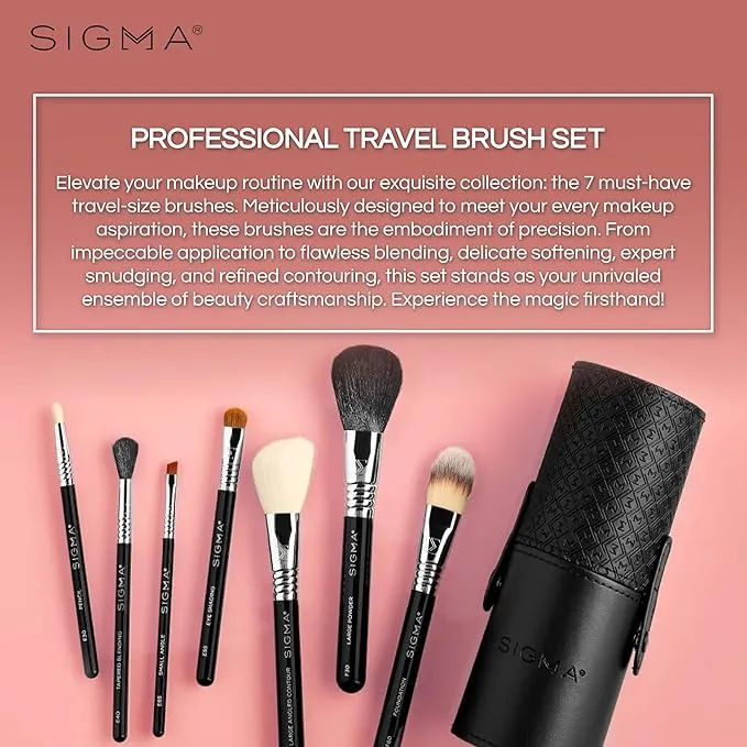 Sigma Beauty Make Me Classy 7 Piece Travel Brush Set