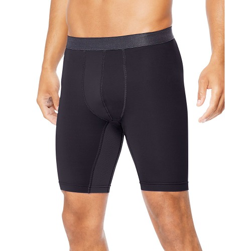 Hanes Sport Men's Performance Compression Short - X-Large Ebony/Ebony