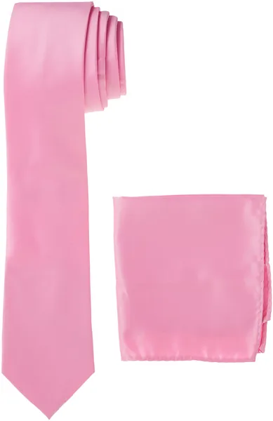 Stacy Adams Men's Satin solid Tie Set - One Size Pink