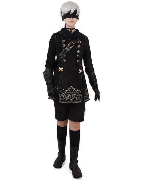 miccostumes No.9 Type S Cosplay Costume with Bag Gloves Eyepatch - Large