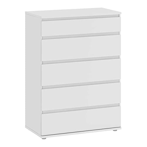 Furniture To Go | Nova Chest of 5 Drawers in White - Chest of 5 Drawers - White
