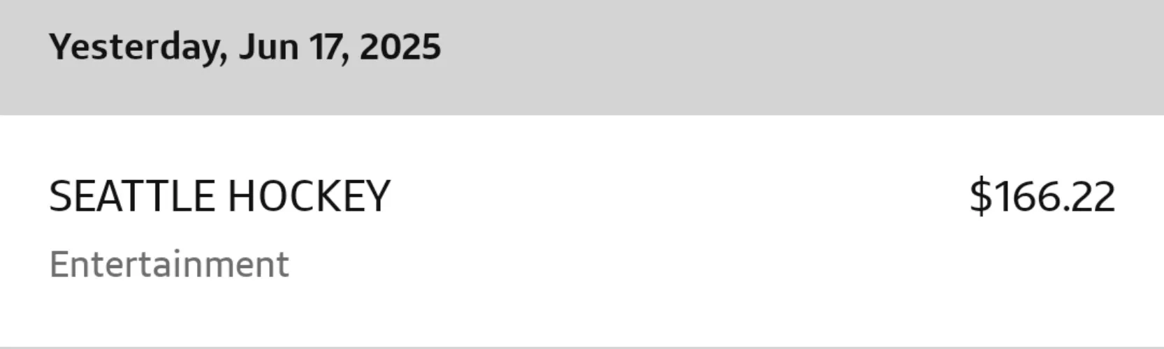 06/17/25 - Kraken Season Tickets Payment