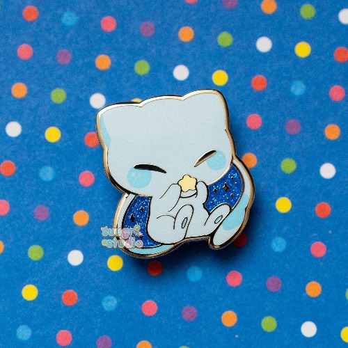 Mysterious Cutie Hard Enamel Pins - Shiny (Blue) / [B Grade] / Locking Clasp