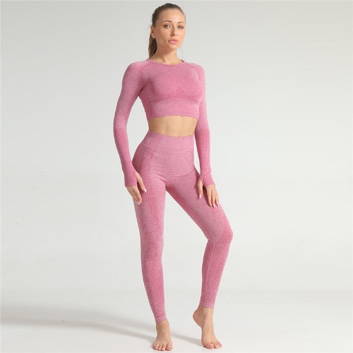 Slim Fit Set (Leggings + Top) - Pink / M