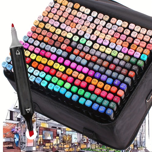 60/80/100/120/168 Colors Alcohol Markers, Chisel Tip And Fine Tip, Alcohol-Based Markers For Artists, Art Markers For Painting, Coloring, Sketching An