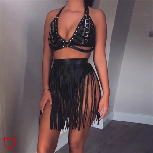 'Graceland' Faux Leather Set: Black & Beautiful