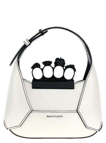 Mini The Jewelled Hobo Hand Bags White/Black - OS