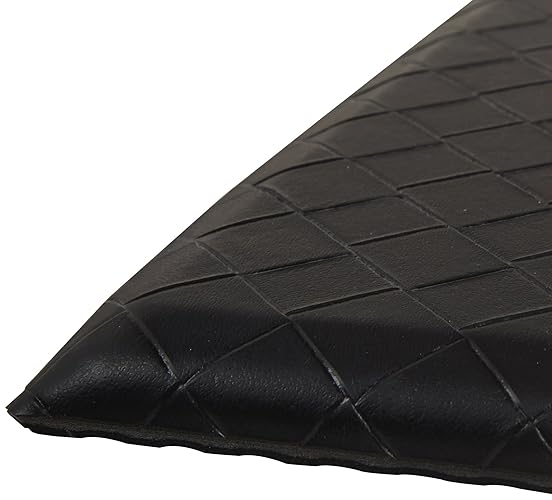 Amazon Basics Rectangular Non-slip,Stain Anti Fatigue Standing Comfort Mat for Home and Office, 20 x 36 Inch, Black, 1-Pack - Black - 1-Pack - Mat