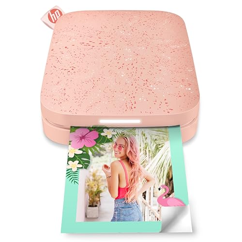 HP Sprocket 2x3" Instant Smartphone Photo Printer - Portable Color Wireless Mobile Printer - Zink Sticky-Back Photos - Print from Compatible iOS & Android Devices with Bluetooth w/Fun App - Pink - Blush Pink - Printer