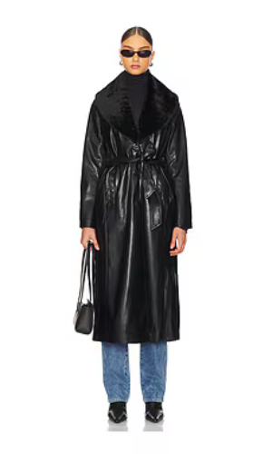 BLANKNYC Long Coat in Late Night Feels from Revolve.com