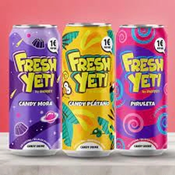 Bebida FreshYeti Sabores SURTIDOS - 24 Latas de 500 ml - SIN CAFEINA - Bebida Refrescante FreshYeti sabores SURTIDOS