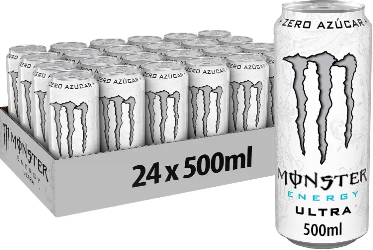 Monster Ultra Estuche mixto de bebida energética sin azúcar (24 latas de 500 ml, cero calorías), Paradise, Zero, Red, Ultra Fiesta
