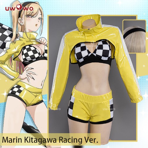 【In Stock】Uwowo Anime/Manga My Dress-Up Darling Marin Kitagawa Race Queen Cosplay Costumes - XXL