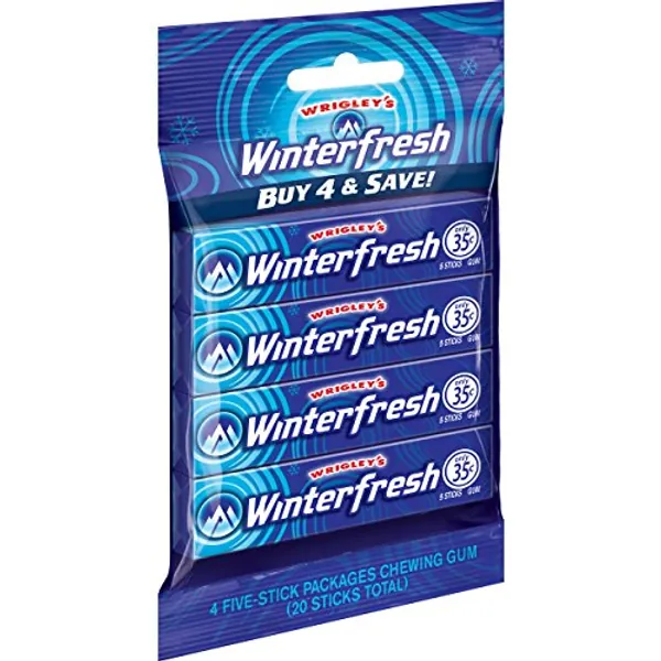 4 Pack Wrigley's Winterfresh Gum (5-Piece each)