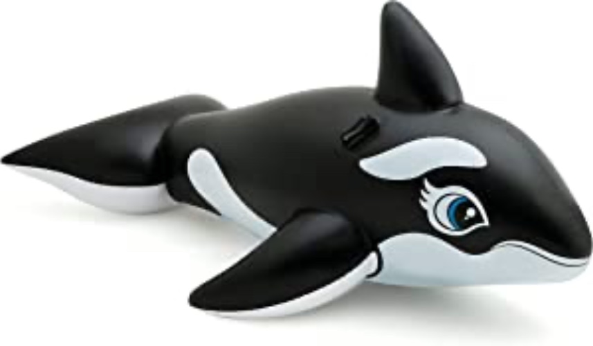 Intex Whale Inflatable Pool Ride-On, 76" X 47", for Ages 3+ - Whale