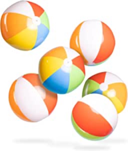 Top Race Large Beach Balls Bulk Pack - Big Inflatable Beach Ball 24 Inch - Giant Beach Ball for Kids, Pool, Summer Party Favors, and Water Games